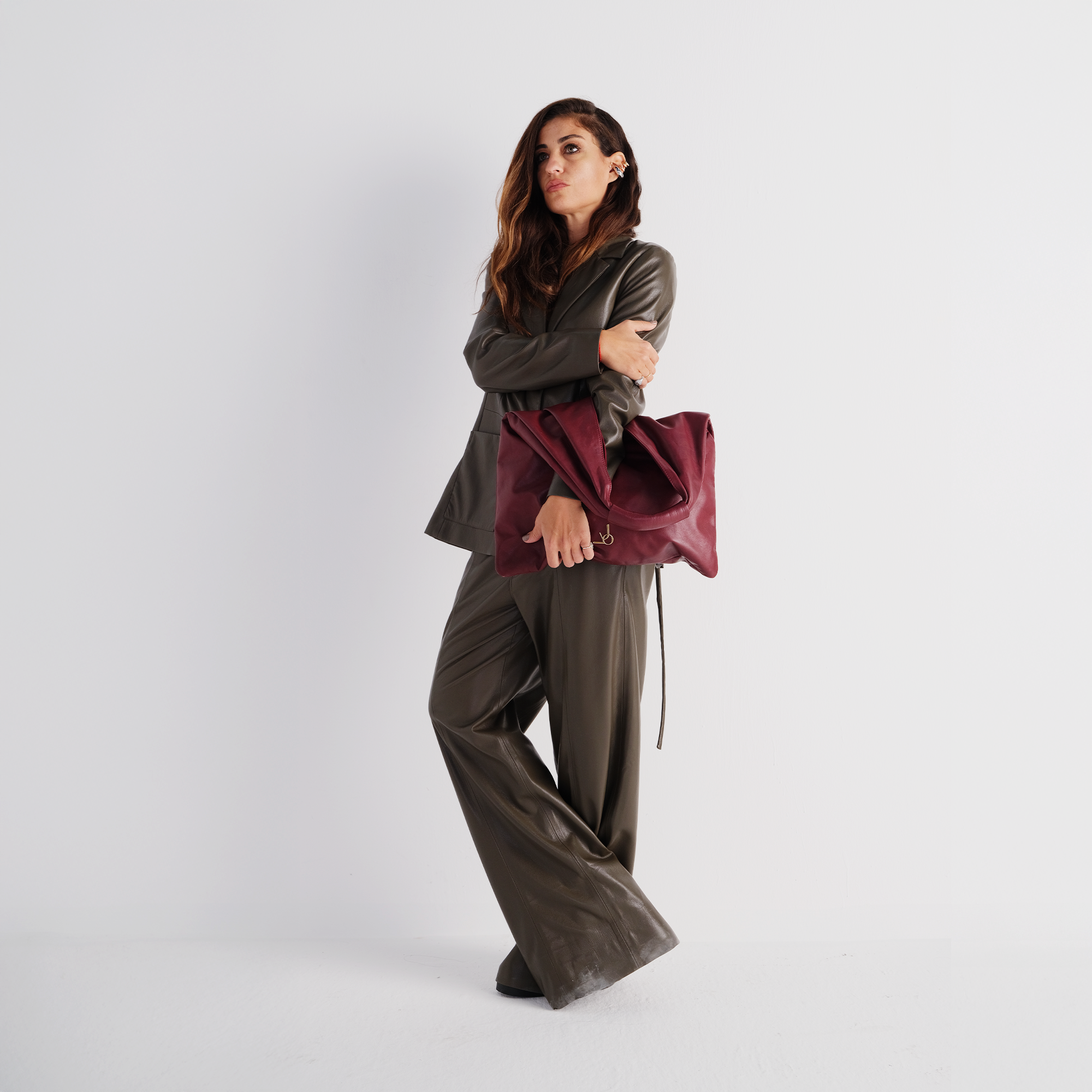 Classic V in Deep Burgundy