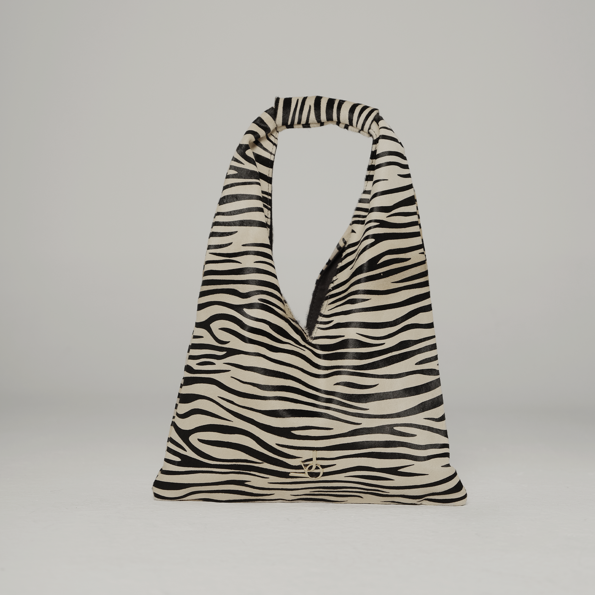 Mini V in Zebra Print Calfskin